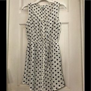 Tea & Cup Tunic Top Polka Dot SZ MEDIUM